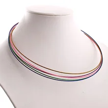 De Bijoux Мода DIY 50 шт стальной металл 1 мм микс 5 цветов ожерелье Chaplet, Torques, воротник, чокер