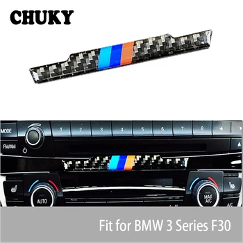 

CHUKY Car Styling Central Console CD Panel Air Condition Strips Carbon Fiber Stickers For BMW F30 F35 3Series GT 320i 325i 328i