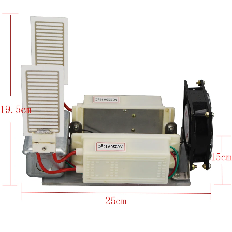 Портативный генератор озона с вентилятором 220 В 20 г воздухоочиститель озонатор домашний 2 шт озоновые пластины воздушный фильтр озонатор