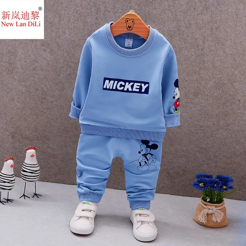 Spring Autumn Baby Boys Clothes Full Sleeve T-shirt+Pants 2pcs Cotton Suits Children Clothing Set Girls Toddler Brand Tracksuits | Детская