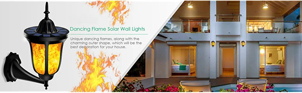 Emissor de Luz Decoração do Jardim Parede ao ar Livre à Prova Água para Pátio Diodo Solar Leds Tochas Solares Chamas Cintilação Lâmpada Dwaterproof Quintal 96 2 jardim 96 leds tochas solares chamas cintilação