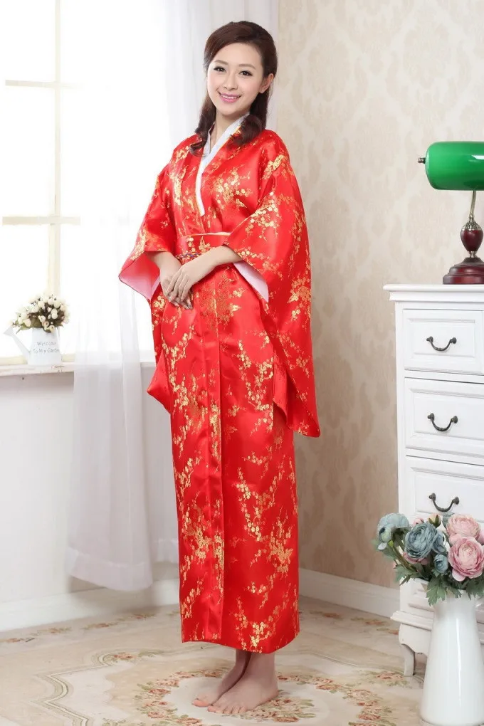 Шанхай история горячая Распродажа винтажное японское стильное платье женское шелковое атласное кимоно юката вечернее платье цветок 4 цвета H0051