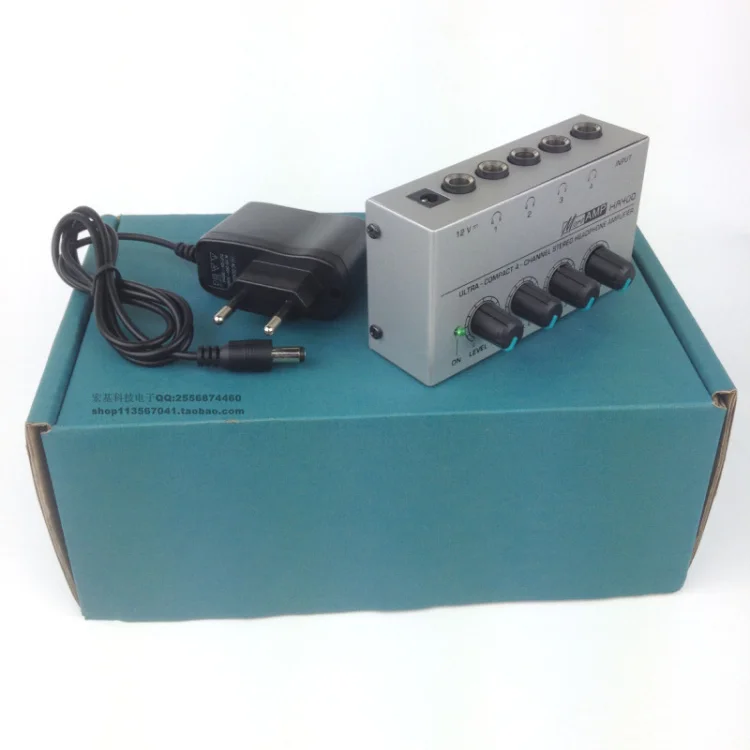 HA400 Headphone Amplifier Ultra compact 4 Channels ha400 Mini Audio Stereo Headphone Amplifier Power Adapter