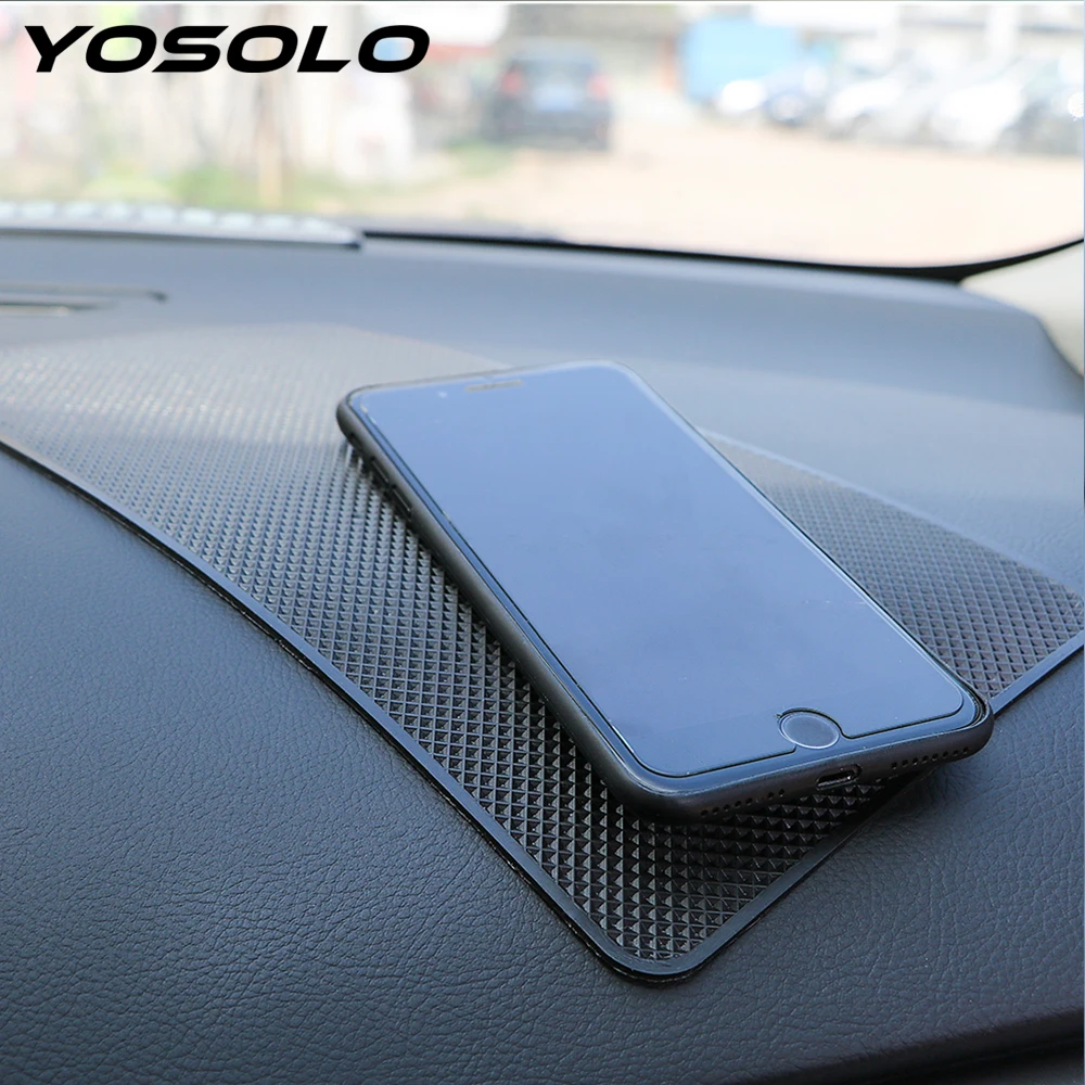 

YOSOLO Dashboard Non Slip Mat Car Ornament Silicone Anti-Slip Mat For Phone Coin Sunglass Holder Accessories Storage Pad