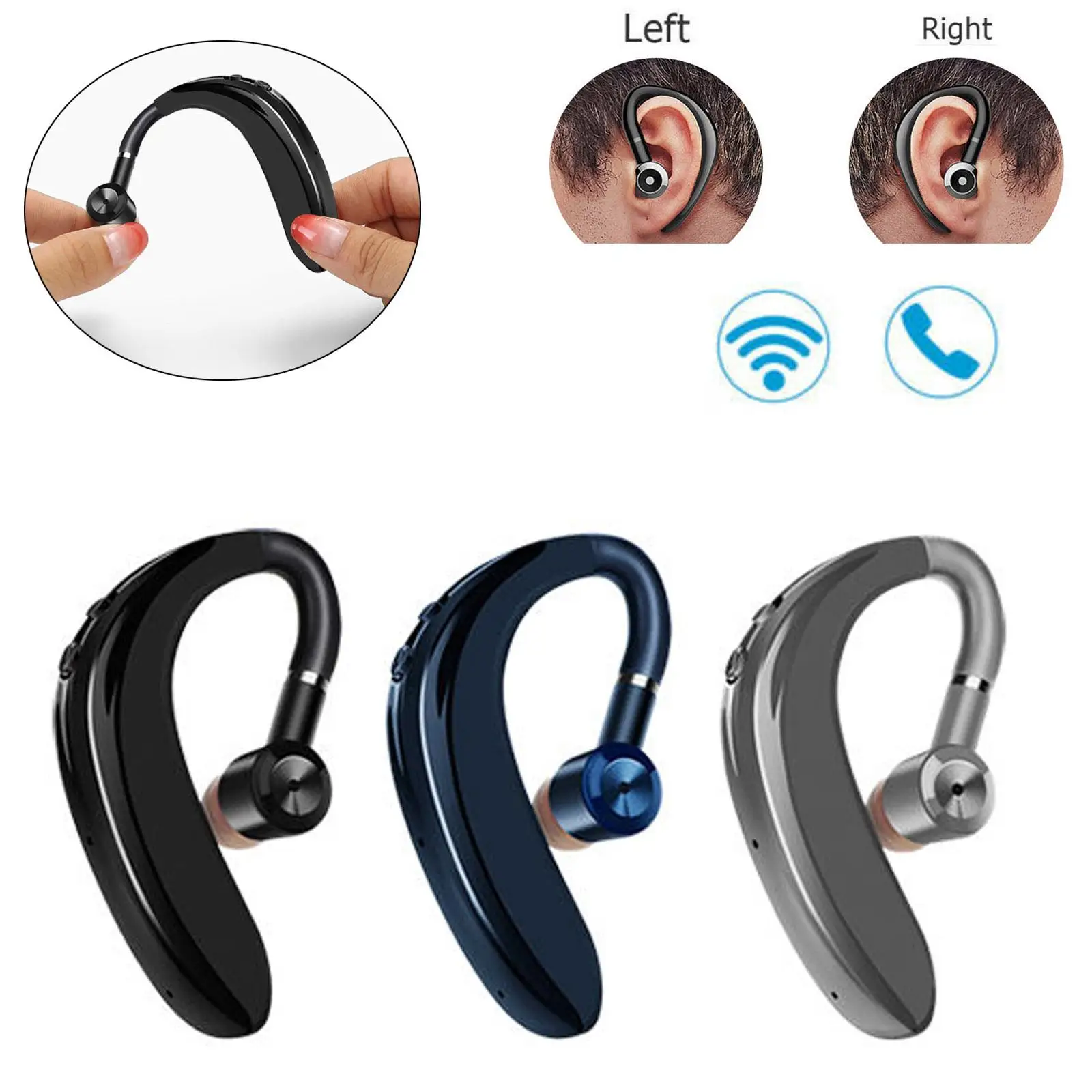 Wireless Bluetooth Headphone Sport Earphone Stereo Headset Hadsfree Calling for Samsung S10 S9 S8 iPhone Motorola E G LG V40 V30