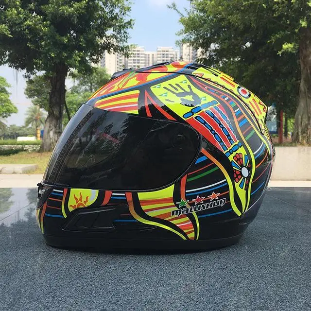 Бренд malushun велосипед rcycle Jorge Lorenzo шлем полный шлем для гонок на мотоцикле GP мотоциклетный шлем - Цвет: 1