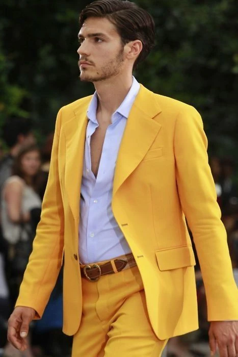 Por encargo traje amarillo para slim fit Hombre Pantalones 2018 casual  Beach estilo 2 unidades Tuxedo Jacket hombres masculino 0|yellow suits for  men|yellow suitdesigner suits for men - AliExpress
