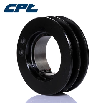 

CPT SPB pulley wheels for electric motors, 2 grooves, 107mm outside diameter, 1610 taper bush for 42mm max shaft, SPB100-02-1610