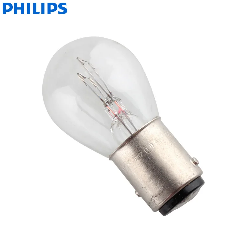 Philips Vision P21/5 W S25 12499CP BAY15d стандартные оригинальные сигнальные лампы Туран сигнальный светильник стоп-светильник 10 шт