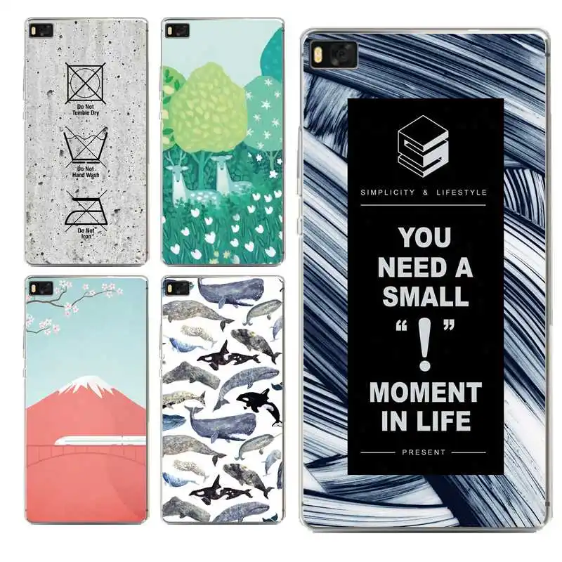 Soft Silicone TPU Phone Case For huawei P10plus P8 P9lite honor 3c 4c 6a 7 8 9 5c fish Horse Scenery Simple Free Shipping | Мобильные