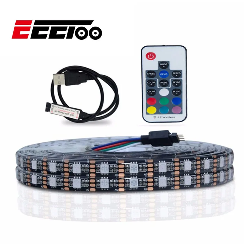 

DC 5V USB RGB Led Strip Flexible Light Lamps Addressable LED Tape 3 17 Key Controller Computer TV Background Lighting 0.5M 1M 2M