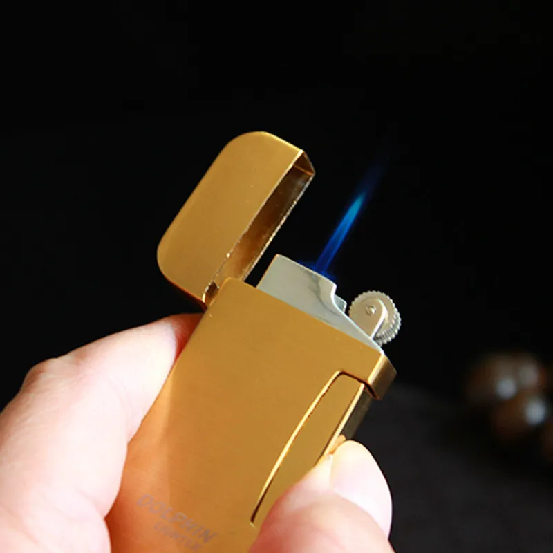Новинка двухфлуоресцентная турбо зажигалка Электронная с синим пламенем