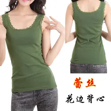 2 шт. MS хан издание двойной U100% хлопчатобумажная кружевная майка Женский Джокер топы Camisoles для женщин