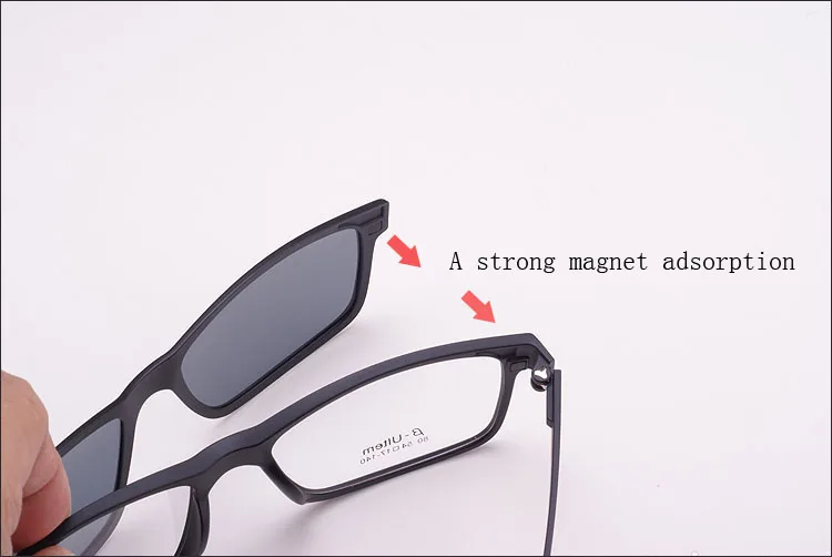 Мужские очки с полной оправой, очки ночного видения, оправы, подходящие к магнитному зажиму, солнцезащитные очки, близорукость, радиация, поляризационные, PEL2076