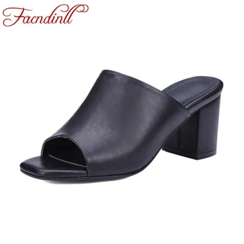 

Concise summer shoes fashion genuine leather women sandals sexy open toe high heels lady casual dress shoes platform slippers