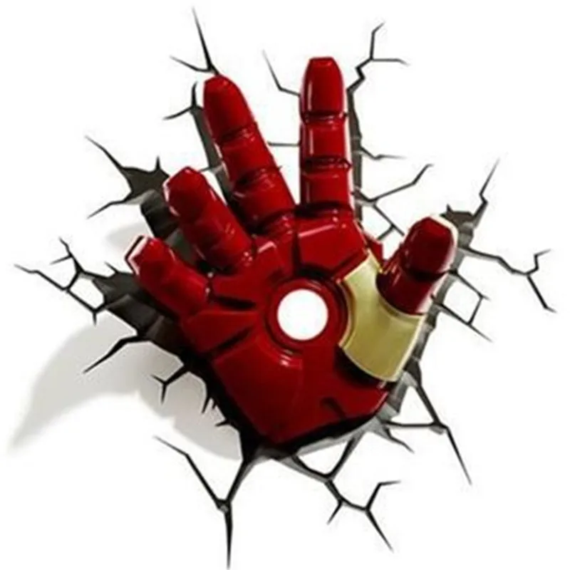 

11" Avengers Infinity War Iron Man Tony Stark Robert Downey Jr. Hand With LED Light 3D Wall Lamp Anthony Edward Stark J214
