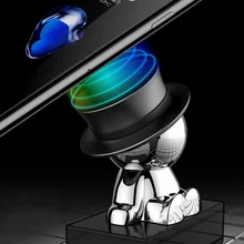 FUYOUSHENZHU Автомобильный Кронштейн для мобильного телефона, металлический кронштейн для навигации телефона, магнитная присоска, поддержка мобильного телефона, украшение автомобиля