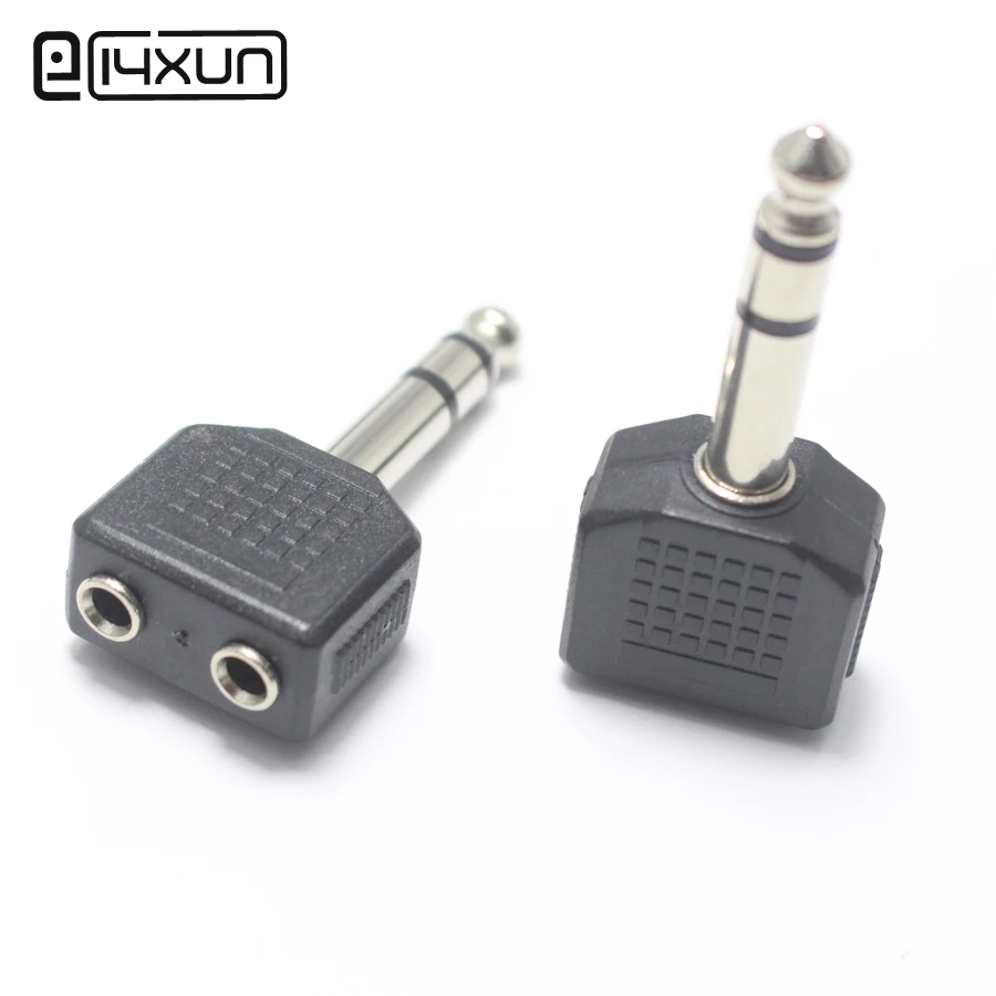 1pcs 6.35mm 3 Pole Stereo Plug to 3.5mm female jack 6.5 to 3.5 jack