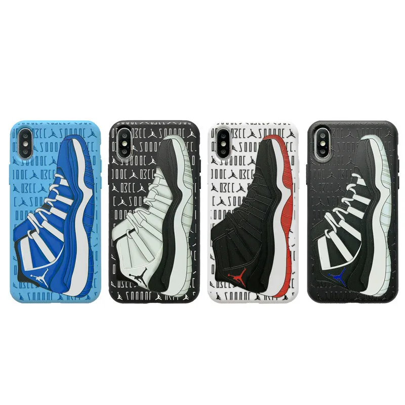 

Sports Jordan Shoes Phone Cover Case For iPhone X XS MAX XR 8 7 6 6S Plus Cases Soft Silicon Housing For iPhone 7 Plus Shell