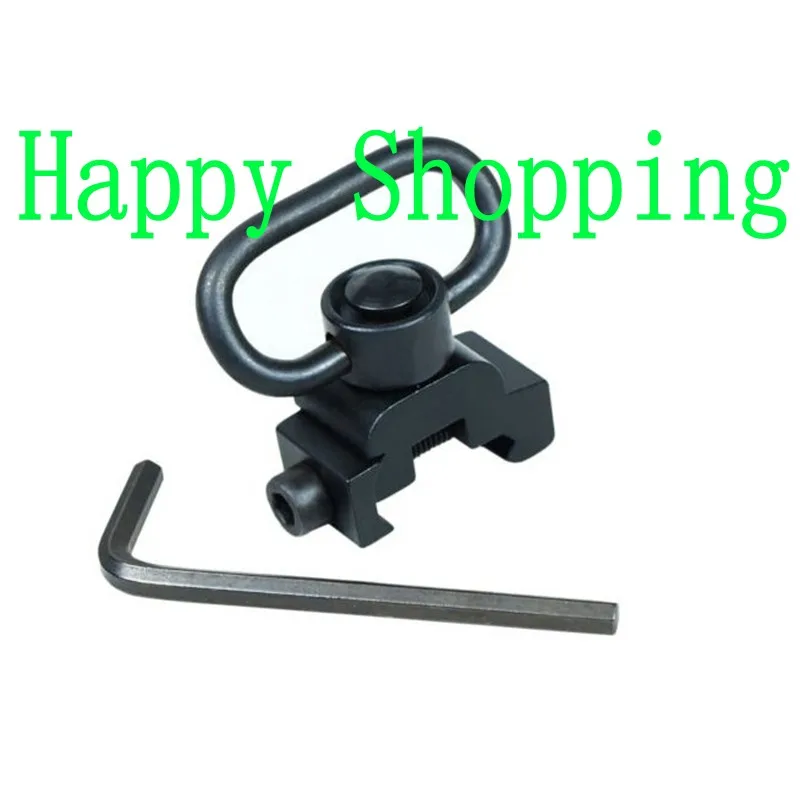 

20mm QD Heavy Duty Quick Release Detach Push Button Sling Swivel Adapter Set Picatinny Rail Scope Mount
