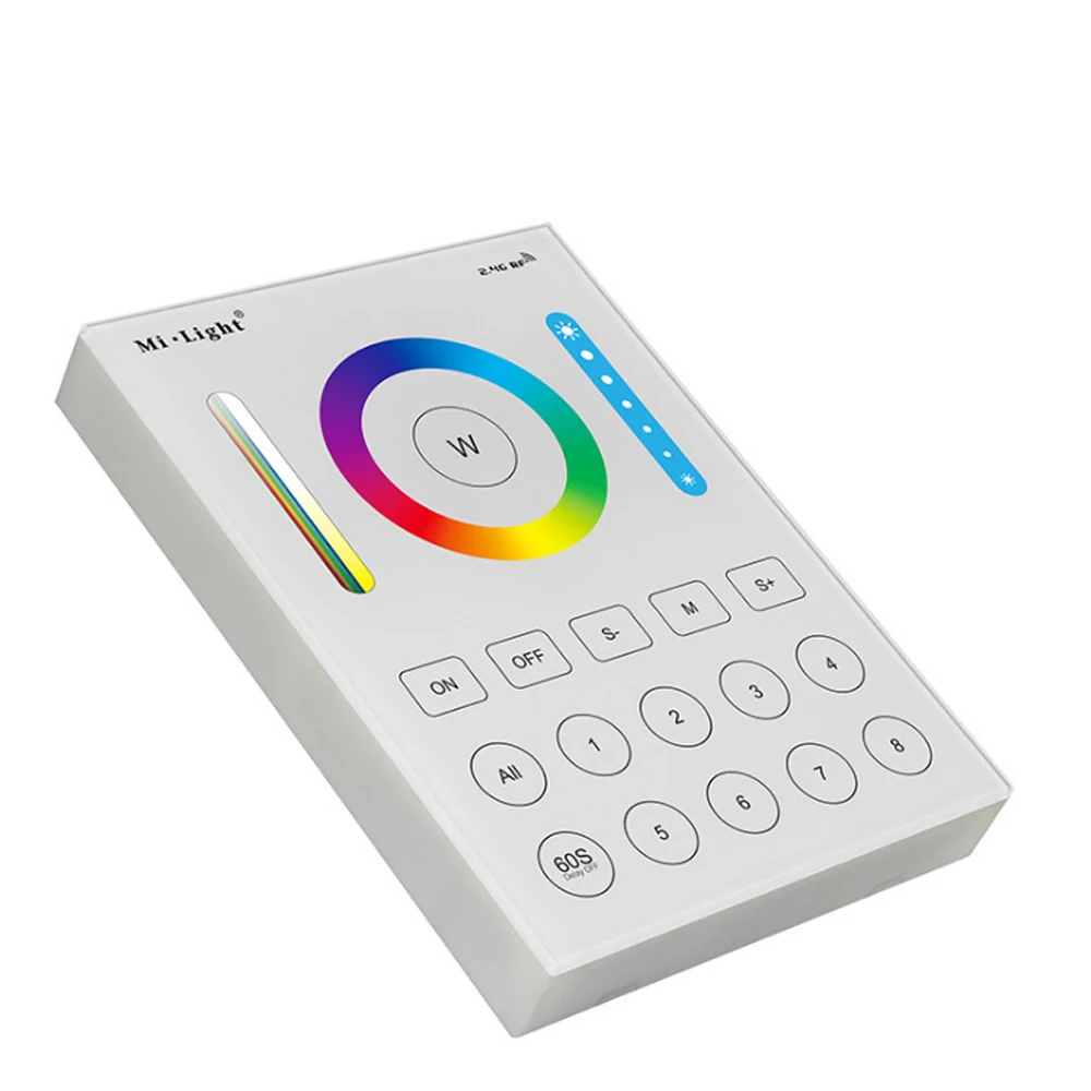 MIlight B8 8-Zone Smart Panel Remote Controller 3V(2*AAA Battery) 30A Wireless 2.4GHz LED Bulb Controller