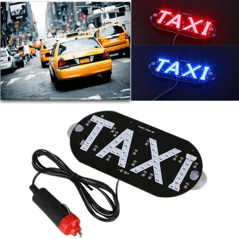 Новые такси LED кабины индикаторная лампа знак синий светодиод лобовое стекло такси свет лампы