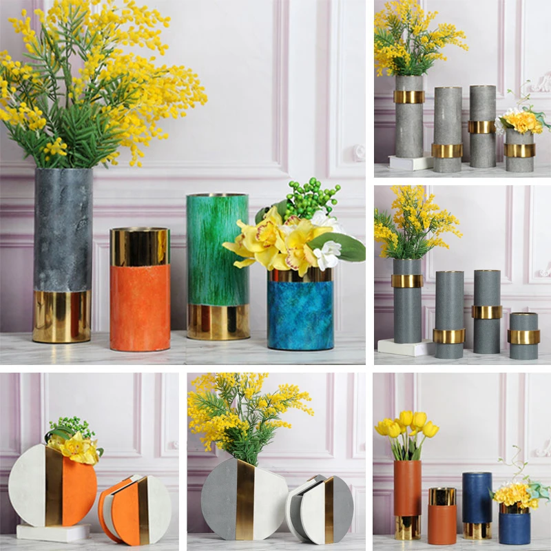 Home Decoration Dried Flower Vase Modern Minimalist Living Room Coffee Table Creative Restaurant | Дом и сад