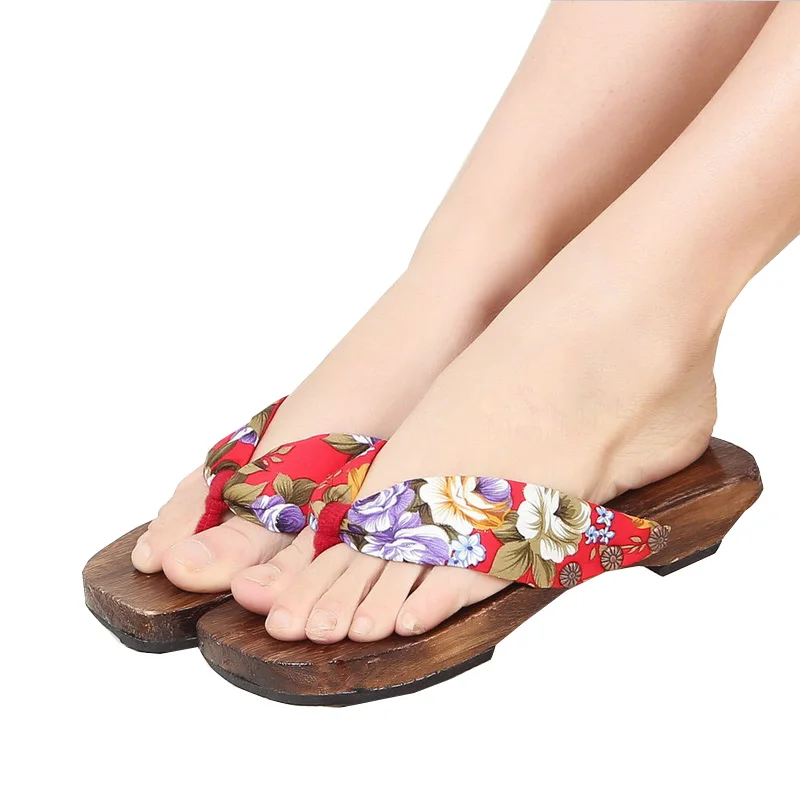 Cosworld New Arrival Lovelive Nico Cosplay Shoes Women Summer Sandals Round Toe Wooden Slippers Clogs Flip Flops Flats Slippers (2)