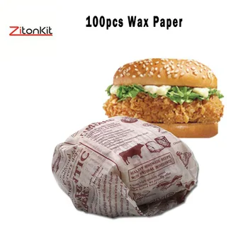 

20/48/100pcs/lot Baking Paper Wax Paper Food Grade Wrappers For Bread Sandwich Burger Fries Oilpaper Baking Tool Cup Candy