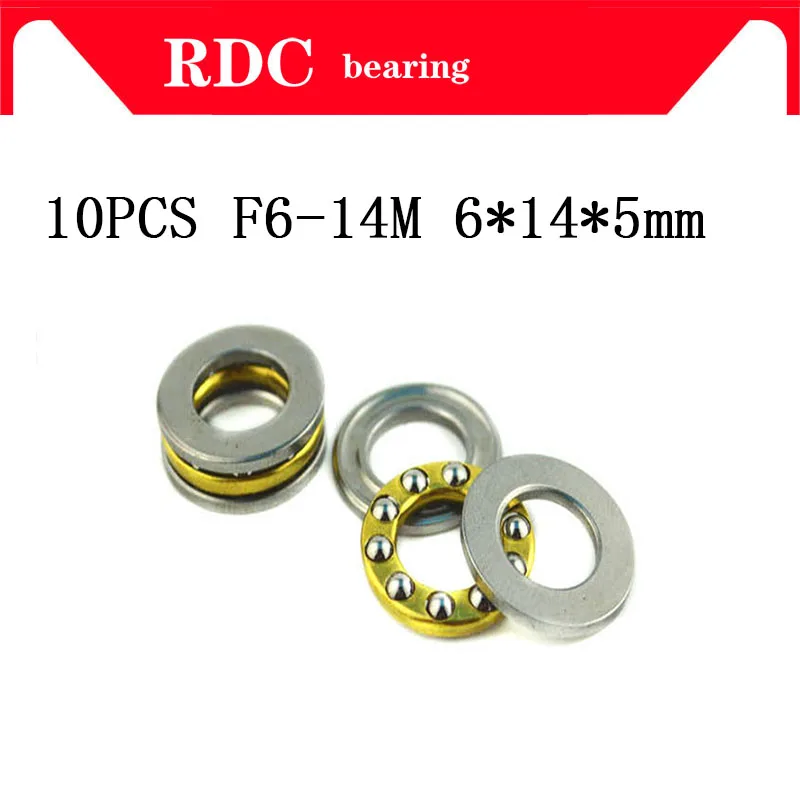 

Free Shipping 10pcs/Lot F6-14M Axial Ball Thrust Bearing High quality 6mm x 14mm x 5mm 6x14x5 mm F6 14M