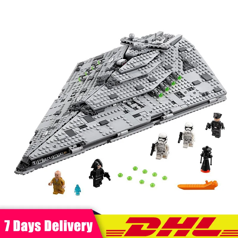 

IN Stock Star Wars First Order Star Destroyer Building Blocks Bricks Set Compatible LegoINGlys 75190 Christmas Gift