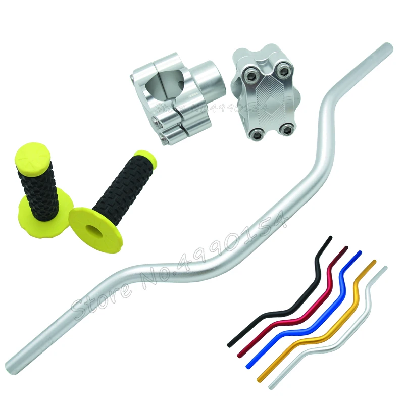 

Handlebar+Grips+ Clamps+ Handle Grips CNC Handlebar Clamp Fat Bar 1-1/8" Pit Bike Motocross Motorcycle Handlebar 28MM
