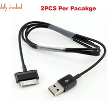 2 шт./лот для Samsung Galaxy Tab 10," 8,9" P1000 P3100 P1010 N8000 P5100 P5110 P7510 P7500 P6200 USB Кабель зарядного устройства для передачи данных