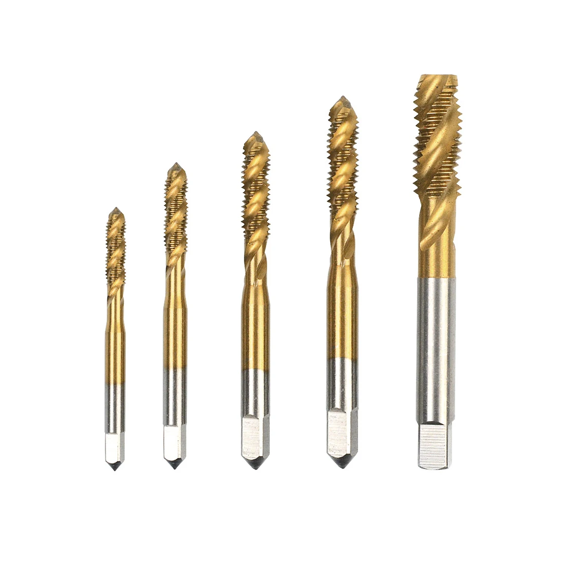 

M3 M4 M5 M6 M8 5pcs/set HSS Machine Spiral Point Straight Fluted Screw Taps Set Thread Metric Plug Drill Tap Tools Set Hand Tool