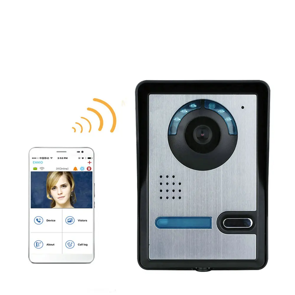 #*Cheap Wireless WIFI Video Door Phone Doorbel Intercom System Night Vision Waterproof Camera with Rain Cover HD 720P