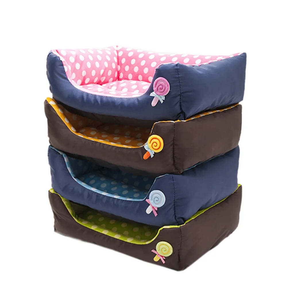 

NEW luxury dot pet beds for small dogs washable Pet Dog Cat Bed Puppy Cushion House Soft Warm Kennel Dog Mat Blanket 2019