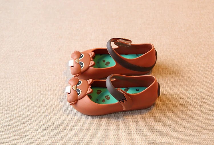 Мини-туфли г. новые стильные сандалии для девочек с белкой милая детская обувь для девочек размер EU24-29 - Цвет: Коричневый