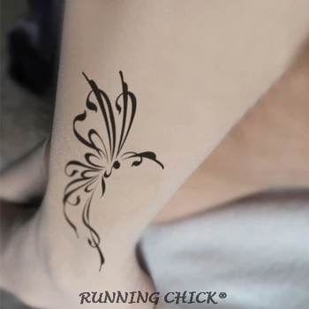 

Side legs printing butterfly stockings thin tattoo pantyhose