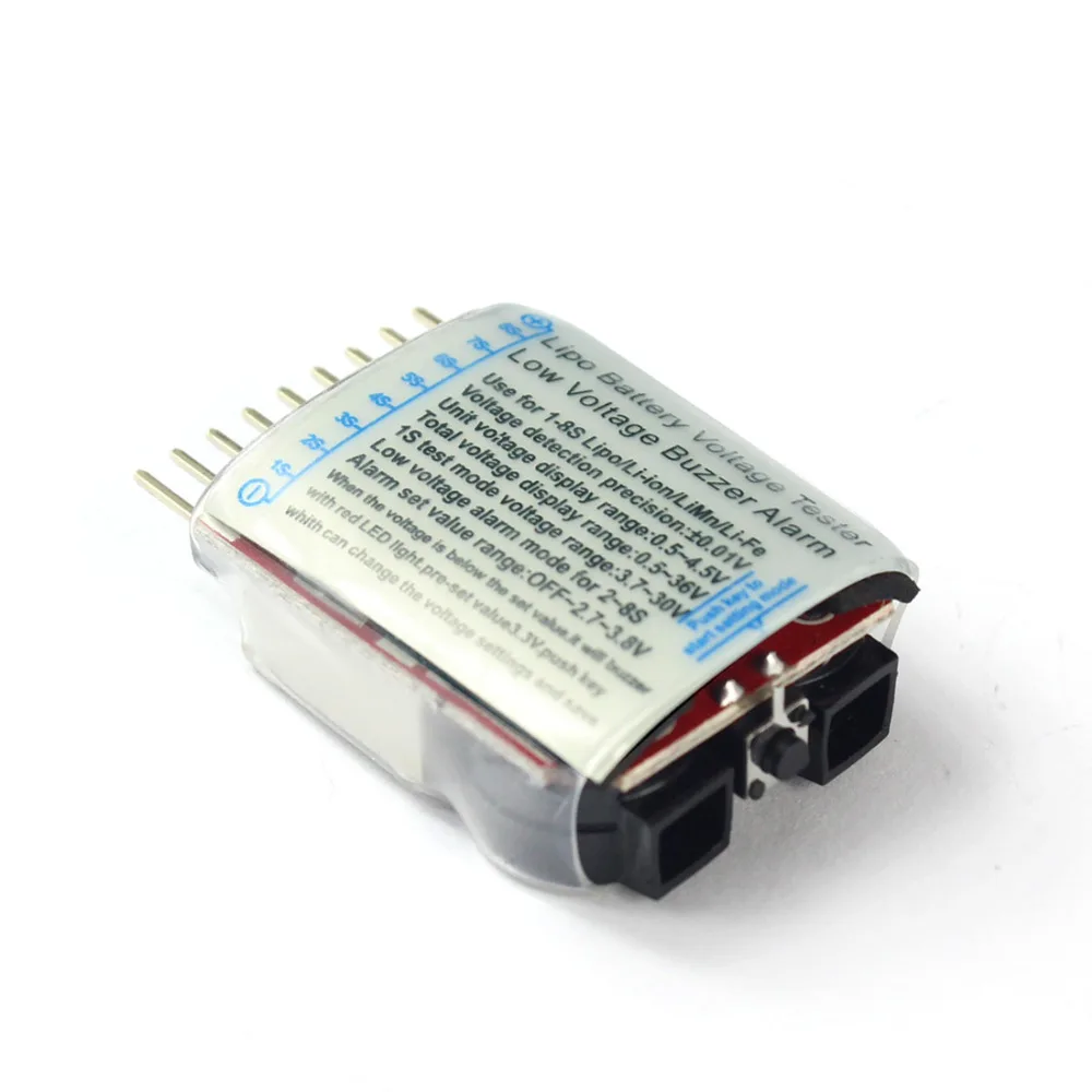 Тестер напряжения на батарейках 2 в 1 8S Lipo/li ion/Fe 4 шт. тестер низкого сигнализация