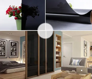 

0% VLT Black Solar Tint Home Office Decor Car Vinyl Window Tint 60''x65.61ft(152cm x 2000cm)