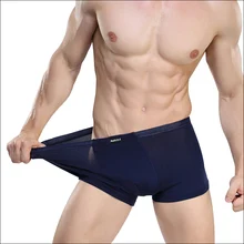 2015 Solid Bamboo Fiber Shorts Men Underwear Boxers Men’s Briefs Boxer Modal Sexy Mens Boxer Shorts  6 Colors M-XXL Wholesale