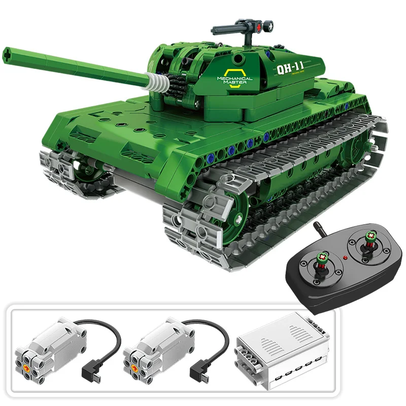 Technic RC управление БПЛА дорожный боевой танк автомобиля строительные блоки совместимы с SWAT WW2 военные оружие кирпичи дети мальчики игрушки - Цвет: 8011