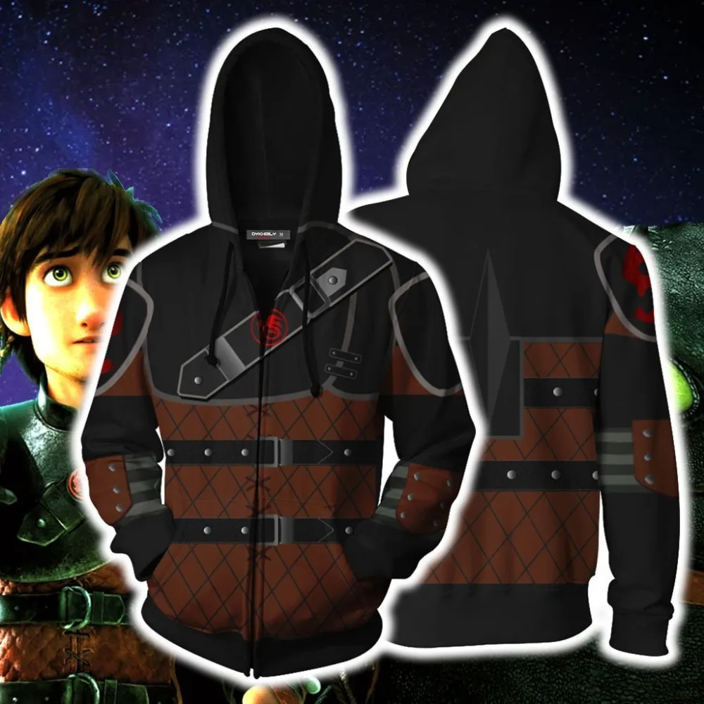 How to Train Your Dragon 3 hiccup Hoodie Sweatshirt Cosplay Coat Jacket Costume