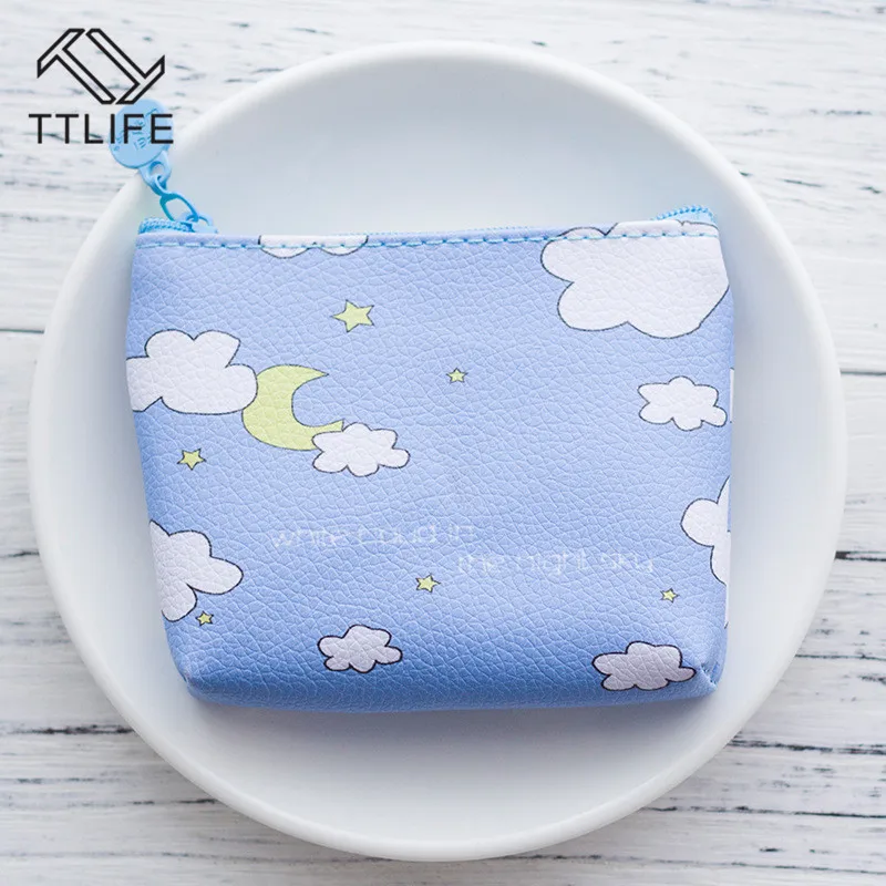 TTLIFE Hand Pocket Wallet Bag Women Animal picture Cat Small Purse PU Leather Wallet Female Zipper children's Coin Purse Wallet