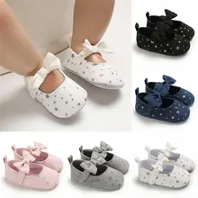 Gorący maluch dziewczyna szopka buty nowonarodzone dziewczynki chłopcy Bowknot miękka podeszwa nadruk w kropki obuwie
