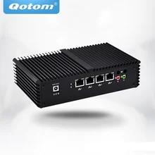 Qotom pequeno negócio 4 lan rede gigabit core i5 i7 segurança AES-NI pfsense firewall openvpn 3g/4g pfsense sophos, vyos