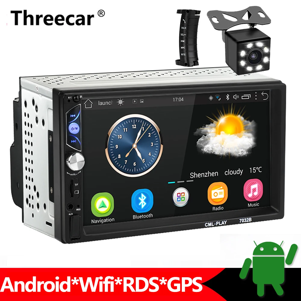 

7'' Android Car Radio Stereo Wifi GPS RDS Navigation 2 Din Touch USB Car Multimedia Player Audio Player for Rear View Camera
