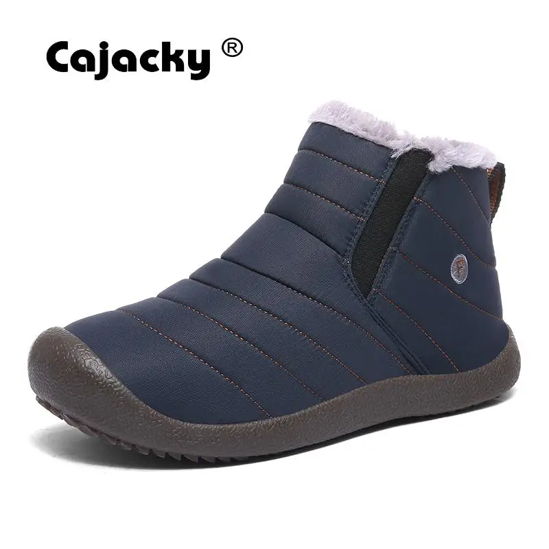 

Cajacky Men Winter Boots With Fur Ankle Snow Botas Hombre Plus Size 48 47 Winter Shoes Men Warm Plush Botas Masculinas Big 11 10