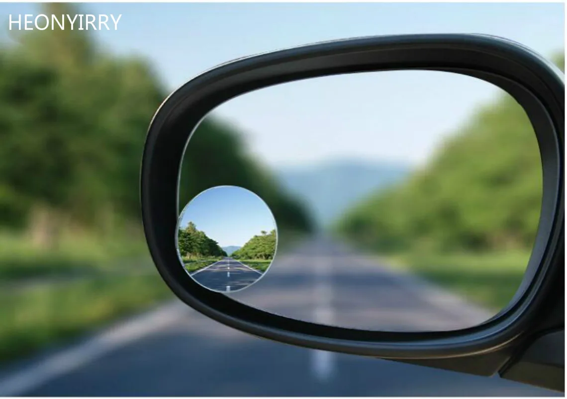 2Pcs Car Rear view Convex Mirror 360 Degree Rotating Wide Angle Round