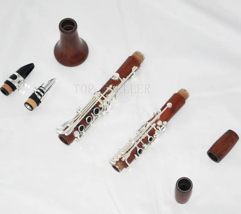 Профессиональная Роза деревянный кларнет 18 серебряный ключ с металлическая горловина чехол